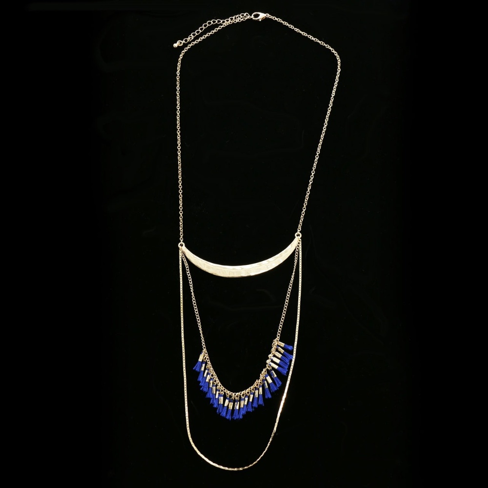 Luxury Necklace Gold/Blue NWOT